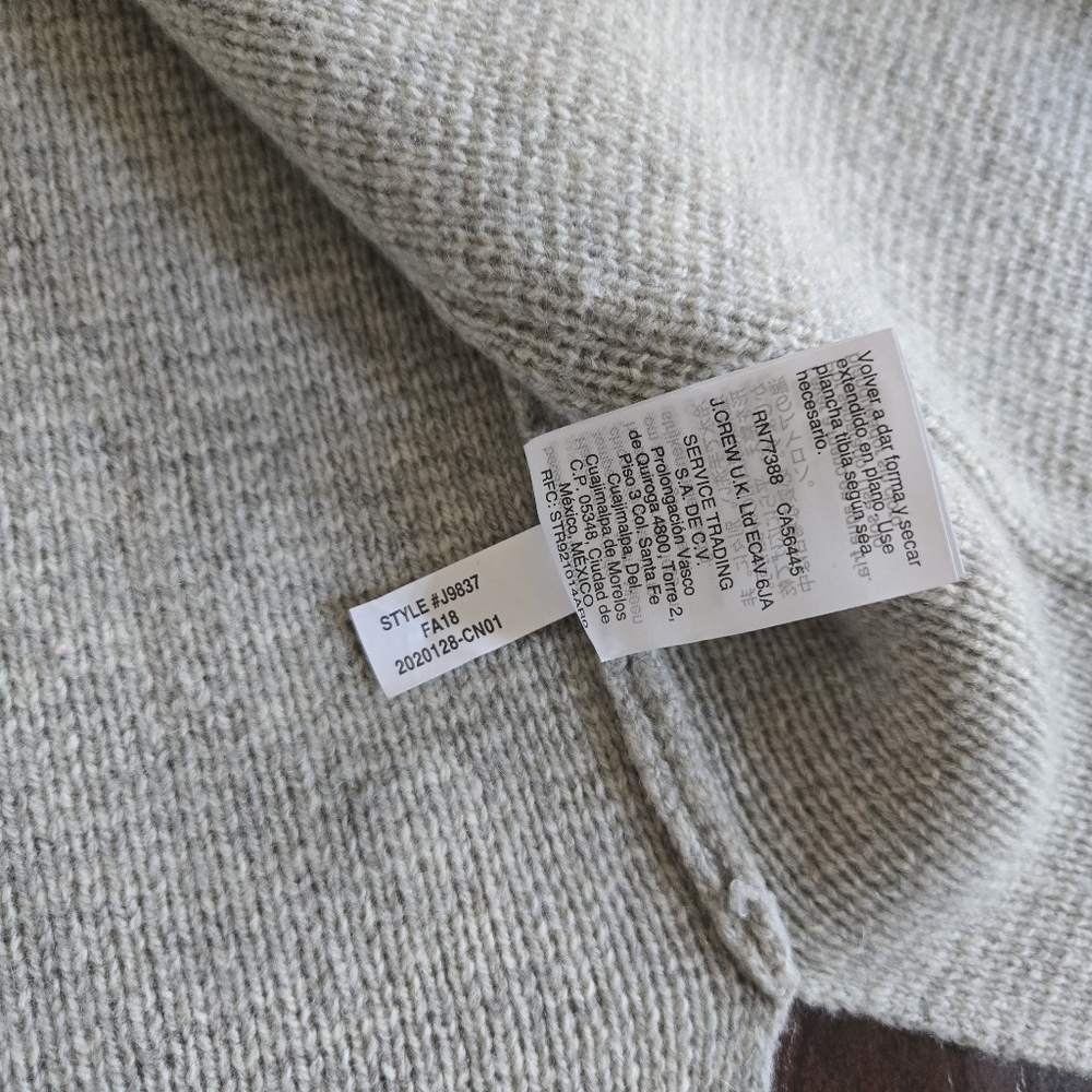 Madewell Spencer Sweater Coat Women Gray Cardigan Wool Open Front Pockets Large - Picture 13 of 13